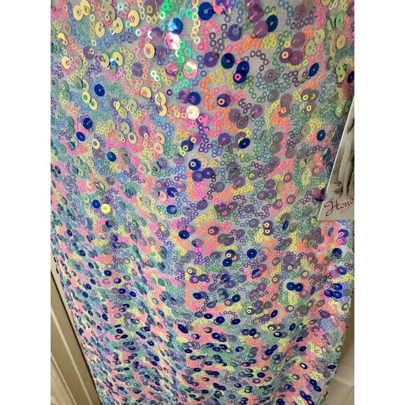 Honey And Rosie Juniors Sequin Slip Dress Multicolor Sparkle Party Large - Picture 5 of 8
